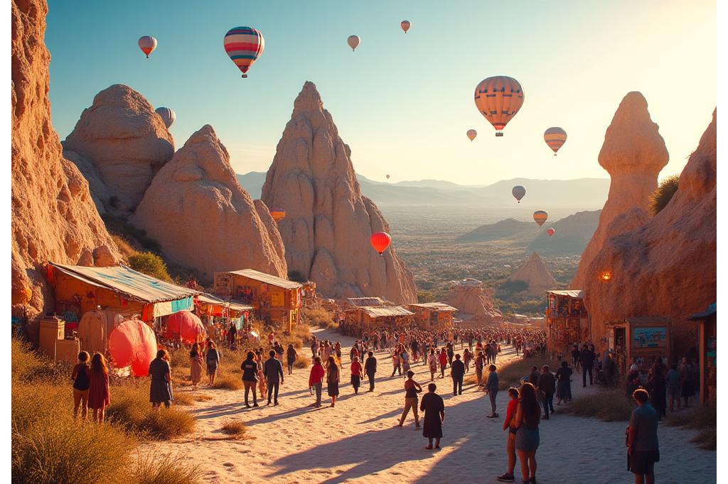 Kapadokya'da bir sanat festivali